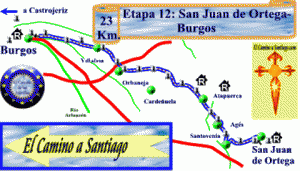 burgos map camino de santiago burgos